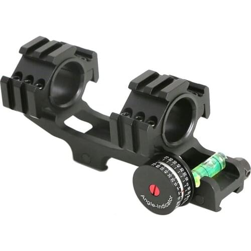 Tactical 25.4mm Double Scope Rings Bubble Level Cantilever Mount With Angle Cosine Indicator Kit For Rifle Hunting Accessories