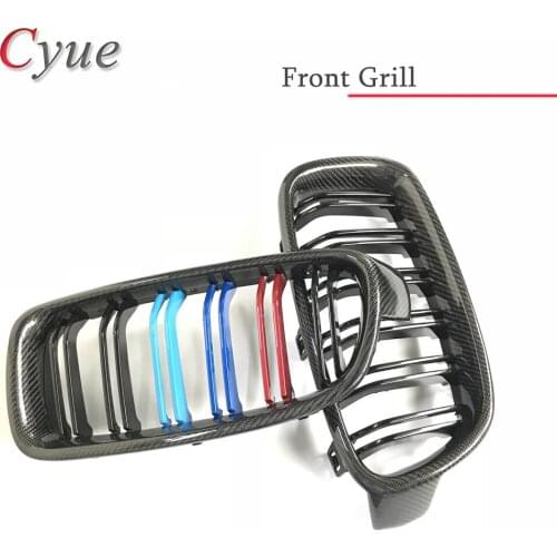 Carbon Fiber+ABS 3 Series 3 Color Racing Grill Grille For BMW F30 Grille F31 F35 320i 325i 328i 335i Sedan 2012
