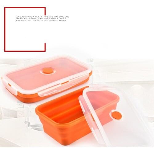Retractable Folding Lunch Box Square Silica Gel High Temperature Box