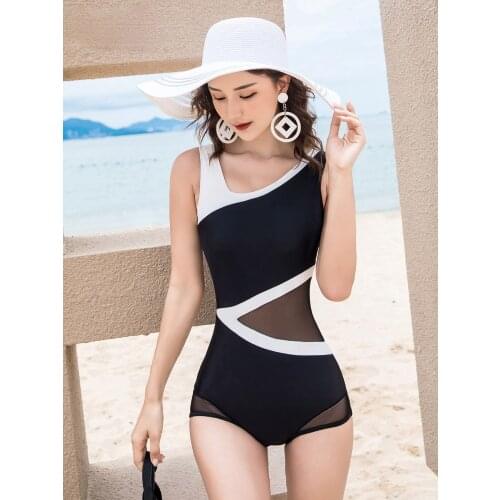 Women Swimsuit Womens New Style In 2021 Sexy Conjoined Conservative Cover Belly Show Thin Swimwear Women