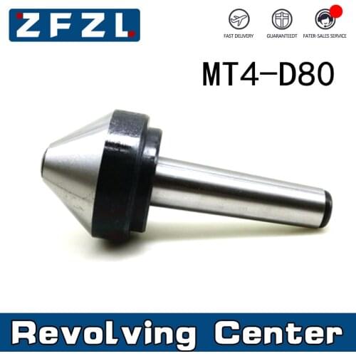 1PC Bull Nose Live Center MT3 MT4 D80 Umbrella Revolving Center Rotation Top For Lathe Machine Rotary Center