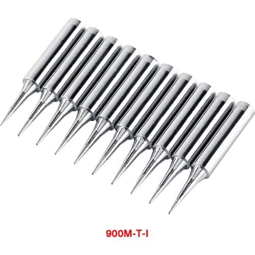 10Pcs 900M-T-I electroplated Sharp Soldering Replacement Solder Iron Tips Station Tool by heat-resistant up to 480