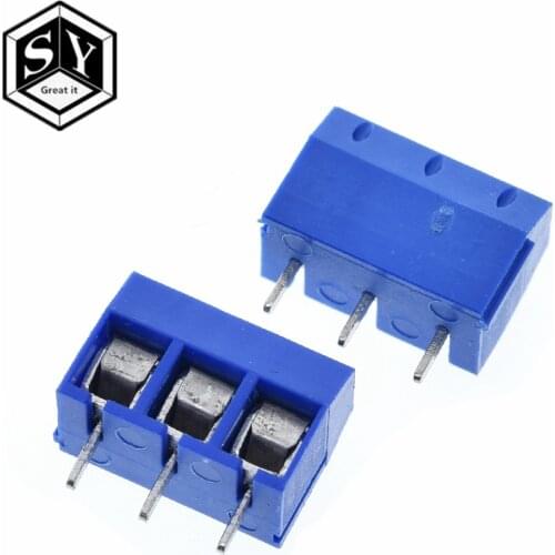 10PCS Great IT KF301-3P 301-3P 3P 3 Pin Plug-in Screw Terminal Block Connector 5.08mm Pitch 2 Pin Screw Terminal Block good