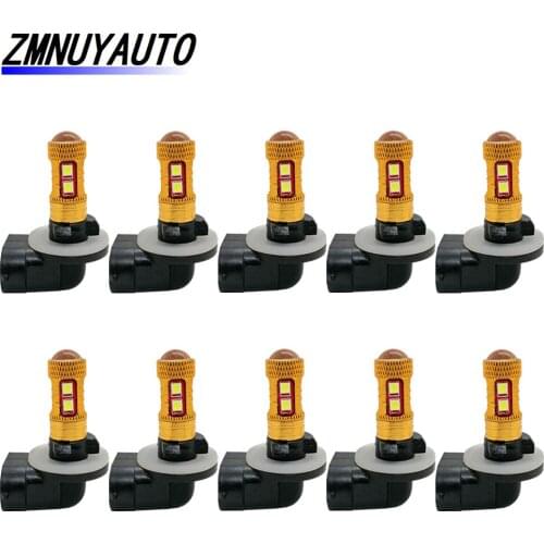 10PCS H27 Led 880 881 Led Bulb 12V White 9SMD 3030 Car Fog Light Auto Day Lamp 6000K 1200LM