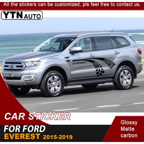 2 Pieces Car Stickers Side Door Graphic Vinyl Cool Car Decoration Decals fits For Ford Everest 2015 2016 2017 2018 2019