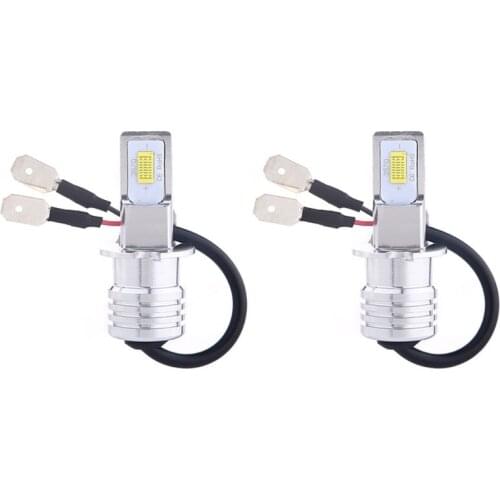 2PCS H3 Led Bulbs for Fog Lights 80W 3570 2SMD 6000K White LED Fog Lights DC12 24V