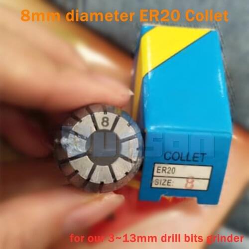 20pcs/lot 8mm ER20 Collets for our 3mm~13mm Diameter Drill Bits grinder