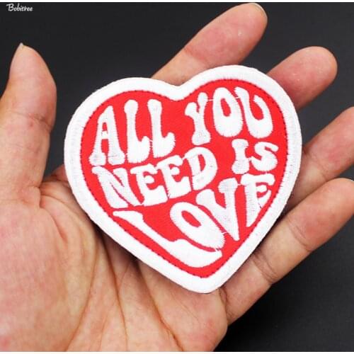 3D Hook Loop Love Heart Patch Stick on Armband Embroidered Badge Applique for Jacket Jeans Backpack Airsoft Stickers