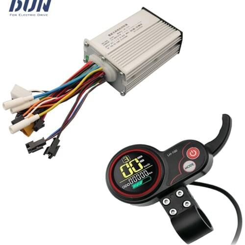 48V 500W 40KMH BLDC Electric Scooter E-Bike Brushless Speed Driver Controller Thumb Throttle and Sealup LCD Display Kits