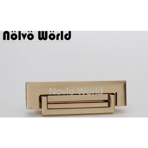 5-30sets gold color 66*17mm large brush antique rectangle shape flip lock for suitcase luggage metal clasp purse fitting