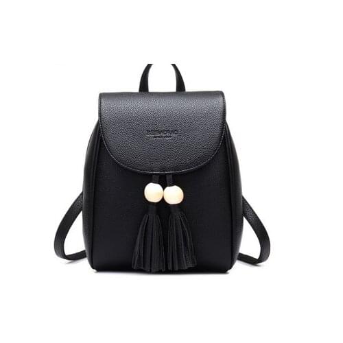 By dhl or ems 50pcs 2017 New Leather Backpacks For Teenage Girls Fashion Women Backpacks Tassel Travel School Backpacks