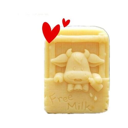 Free shipping DIY cow modelling silicon soap mold Cake decoration mold Handmade soap mold