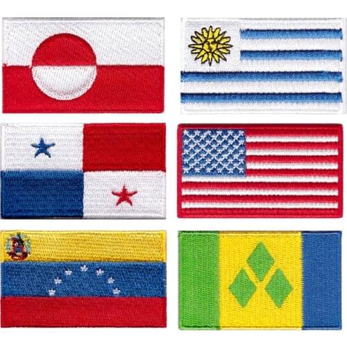 Free shipping national flag countries Badge Multi-designs badges flags for clothing custom badge