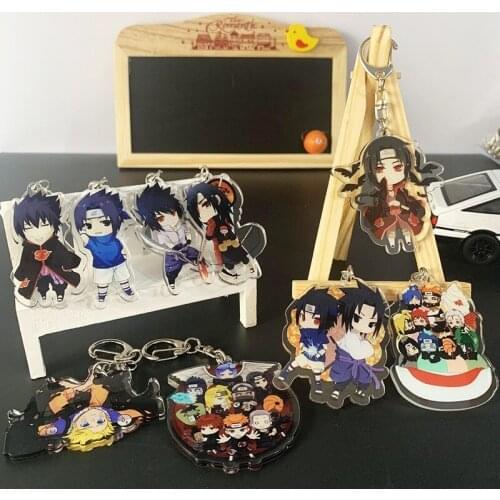 Naruto Keychain Cartoon Anime Character Cute Style Boy Girl School Bag Key Chain Keychain Accessories Birthday Gift