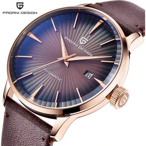 PAGANI DESIGN Luxury Brand New Fashion Mens Watches Waterproof Leather Strap Casual Automatic Mechanical Watch Relogio Masculino