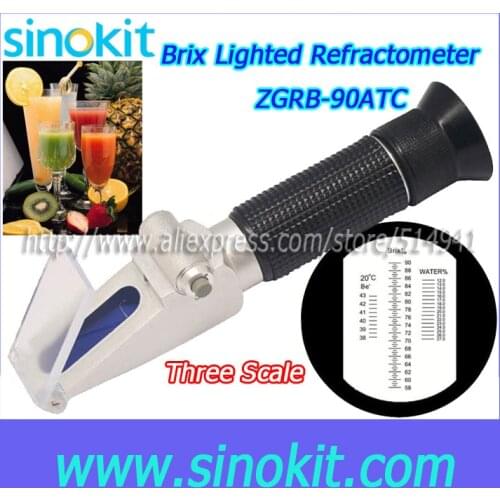LED Lighted Cheaper Honely Brix Refractometer - ZGRB-90ATC