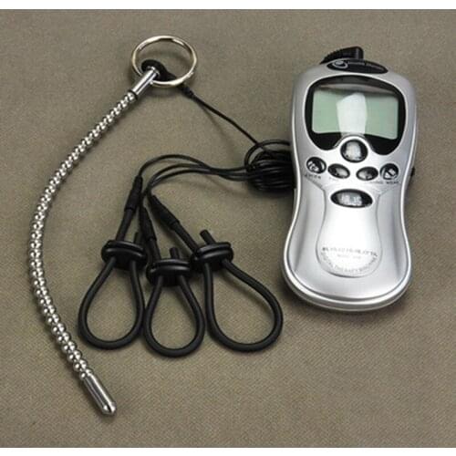 Electric Shock Stainless Steel Urethral Penis Plug Catheter Sounds Dilator Electro Penis Rings Chastity Devices Sex Toys For Men