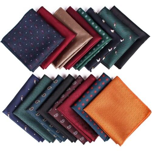 Linbaiway Pocket Square for Men Animals Chest Towel Gentlemen Hankies Mens Suits Handkerchief Women Pocket Towel Custom Logo