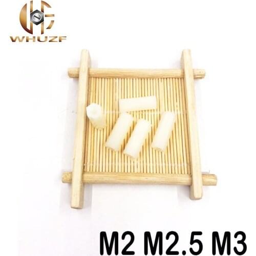 M2/M2.5/M3 Hex Nylon Standoff Spacer Column Flat Head Double Pass Nylon Plastic Spacing Screws