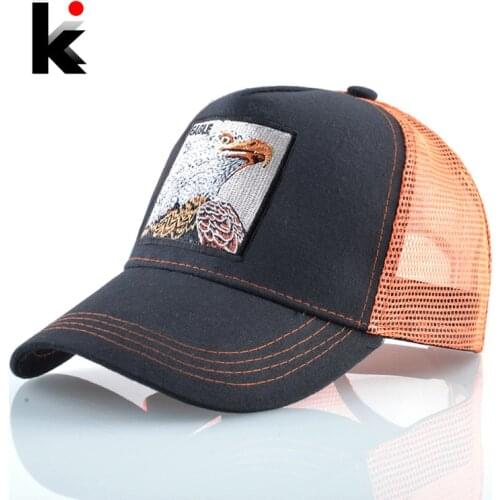 New Eagle Embroidery Baseball Caps Outdoor Sunshade Trucker Driver hats Men Women Snapback Breathable Mesh Hip Hop Draker Hat