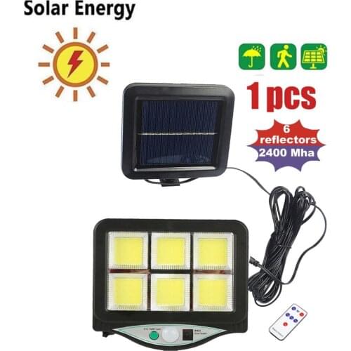 Seperable 120 COB outdoor led solar wall lamp PIR motion sensor waterproof solar light fluorescent lamps garden decoration indoo