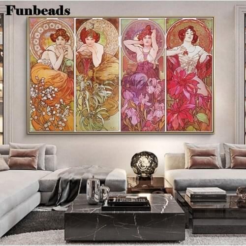 Full square round diamond painting European Beauty diamond embroidery rhinestone mosaic diamond inlaid pattern Portrait FF4032