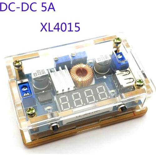 5A CC/CV W USB Voltmeter LED Drive Step down Lithium charger Power Module + CASE