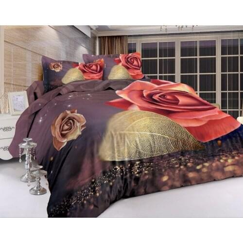 Bed Linens 100% Microfiber Fabric Comfortable Bedding Sets Rose Jacquard European American 3d Sheet Quilt Cover Dekbedovertrek