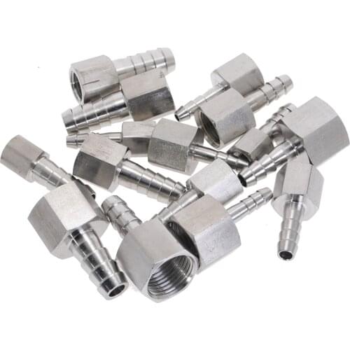 6mm 10mm 12mm Hose Barb Tail 1/4" 1/2"Inch BSP Female Thread Steel Straight Conversion Adapter Pipe Fitting Quick Connect