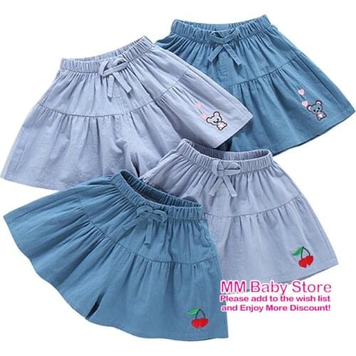 2021 Summer Girls Shorts Kids Clothes Baby Girl Children Cartoon Bear Fruit Cherry Short Korean Toddler Cotton Casual Pants