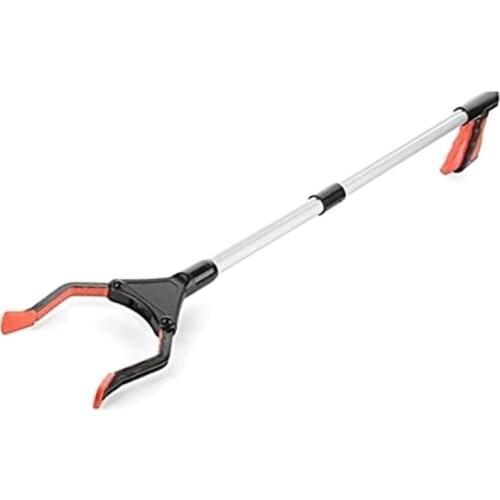 Foldable Long Trash Clamps Grab Pick Up Tool Curved Handle Garbage Clip Portable Pickup Tool R9JF
