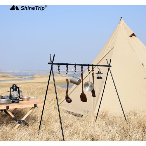 Ultralight Hanging Rack Aluminum Alloy Tableware Cookware Rack Outdoor Camping Shelf Clothes Storage Hanger Triangle Rack