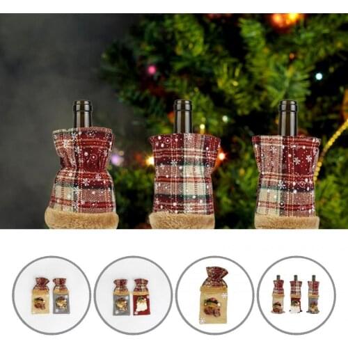 Fabric Good Champagne Red Wine Bottle Bag 3 Styles Wine Bottle Bag Eco-friendly for Household