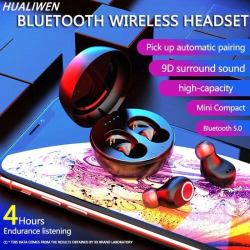 Tws Headphones Bluetooth 5.0 Earphones Wireless Headsets Stereo Bass Earbuds In-ear Sport Waterproof Headphone