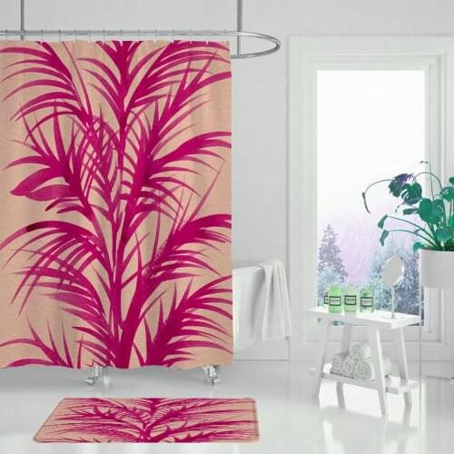 Plant tree printing shower curtain waterproof polyester bath screen products bathroom curtains home decoration