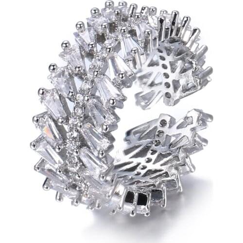 Bettyue Fascinating Design Three Color Choice Adjustable Ring High Quality Cubic Zircon For Women Charming Jewelry In Dinner