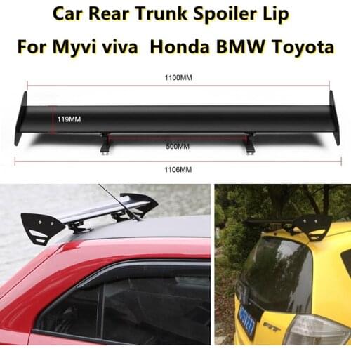 1 Set Universal Car Rear Trunk Aluminum Spoiler Lip For Myvi Viva Honda BMW Toyota 2008-2020 Car Trunk Rubber Car Accessories