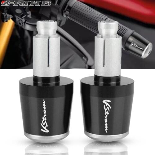 1pair 22MM Handlebar Hand Grips Handle Bar End Cap Cover For SUZUKI V-Strom 250 650 1000 DL650 DL1000 DL250 Vstrom 2012-2018