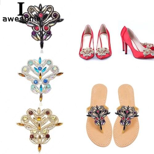 1pcs Rhinestone Flowers Bridal Wedding Party Shoes Accessories For high Heels Sandals Boots DIY Manual Decorations Shoes flower