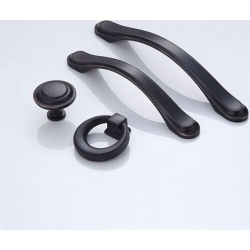 1PCS Zinc Alloy Furniture Cabinet Drawer Handle Wardrobe Bathroom Kitchen Door Handle Hardware Purple Bronze Color