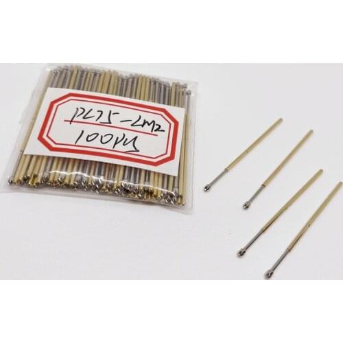 100PCS / Package Spring Test Probe PL75-LM2 Spring Test Tool DIY Manual Inspection Electronic Tool Total Length Approx 33.35mm