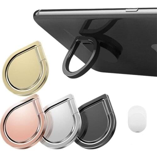 1500pcs Water Drop Shape Zinc Alloy Universal 360 Degree Hook Finger Ring Sticky Mount Stand Holder For Cell Phone Tablet