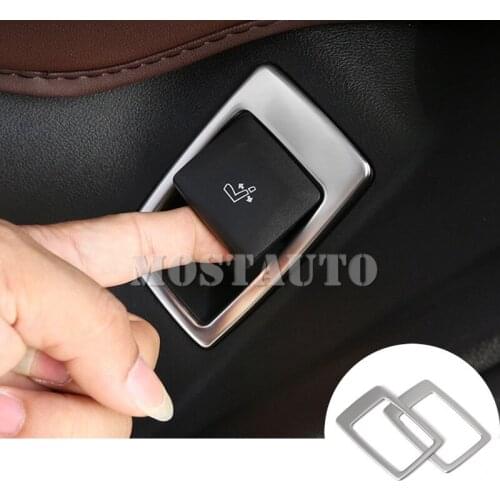 For BMW X3 G01 X4 G02 Stainless Rear Seat Adjust Button Frame Cover 2018-2020 2pcs Car Accessories Interior Car Decor Car Trim