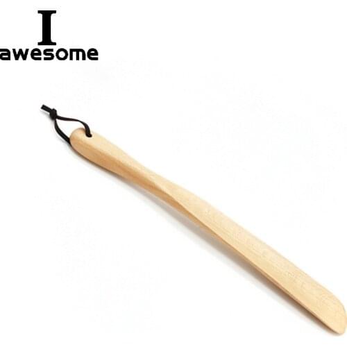 38cm 1 Pcs Durable Professional Wooden Shoe Horn Flexible Long Handle Shoehorn Useful Shoe Lifter Shoe Spoon Home Wood Tools