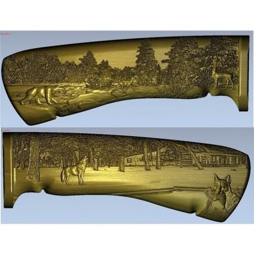 3d model relief for cnc in STL file format knife_handle-5