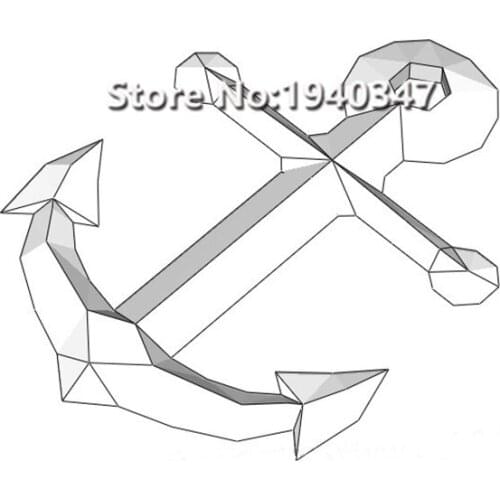 DIY Anchor 3D Paper Model Puzzles Toy for Home Restaurants Stores Bars Waterproof Educational Paper Folding Model Kids Adults