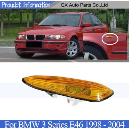 CAPQX Turn Indicator Side Marker Light lamp For BMW 3 Series E46 316 318 320 323 325 328 330 1998 1999 2000 2001 2002 2003 2004