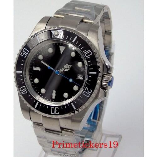 44mm Mechanical Automatic Sterile Men Watches MIYOTA 8215 Sapphire Glass Auto Date Oyster Bracelet Solid Back Bliger Top Brand