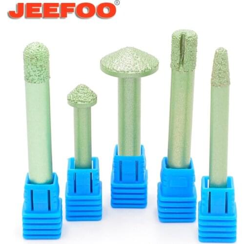 CNC Vaccum Brazed Diamond Tools Engraving Bits Router Bits Cylinder Flat End Mill Marble Granite Natural Stone 2pcs/lot