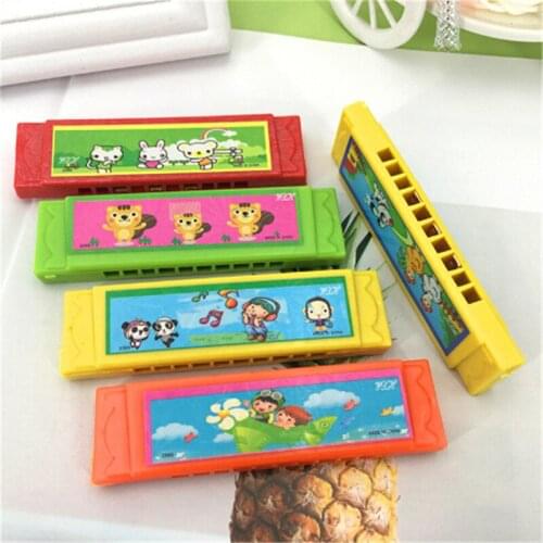 Kids Cute Cartoon Plastic Harmonica Toy Fun Musical Early Educational Gift Toy